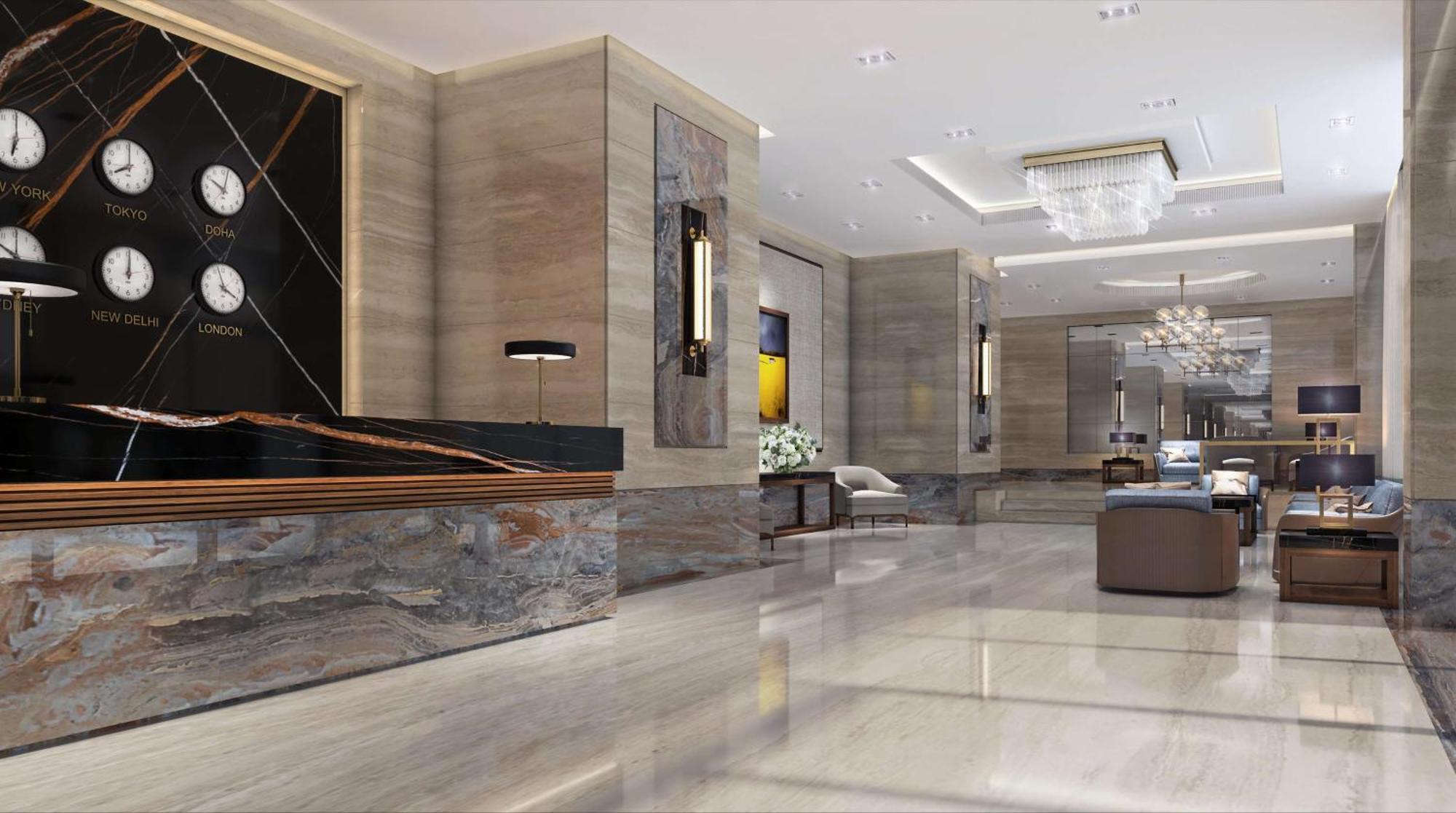 Doubletree By Hilton Doha Downtown Hotel Buitenkant foto Lobby